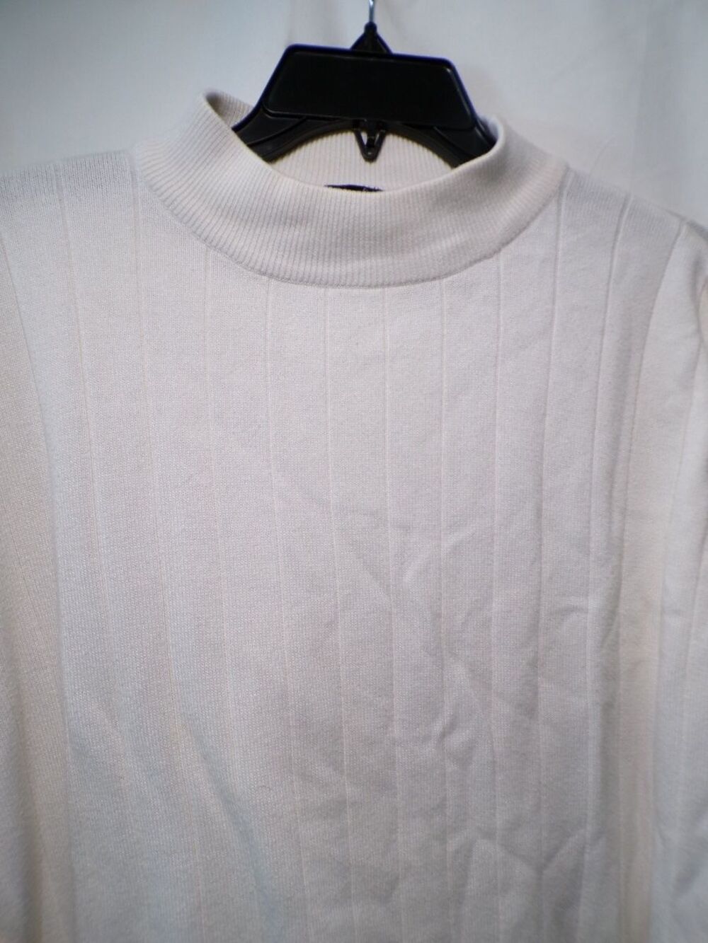 J. Ferrar Men's XLT Mock Neck Pullover Sweater Ivory Rayon Cotton - Picture 2 of 5